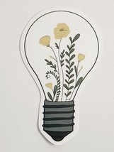 Yellow Flowers with Green Leaves Pastel Looking Inside Lightbulb Sticker... - £1.89 GBP