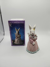 Vintage Resin Rabbit Bunny Mom &amp; Babies 6&quot; Figurine Easter Hand Painted Spring - £7.79 GBP