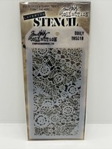 Tim Holtz Layered Stencil 4.125 Inch X 8.5 Inch-Doily Flowers Lace THS018 - £6.74 GBP