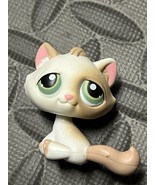 Littlest Pet Shop 197 Cat LPS Kitten #197 Cake Topper White Green Eyes K... - $14.07