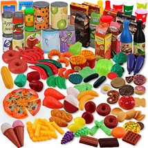 170 PCS Pretend Play Food Toys for Kids Play Kitchen - BPA-Free Mini Kitchen Acc - £31.65 GBP