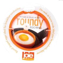 Compact 3.5" Heat-Resistant Silicone Egg Ring in Bright Orange for Fun C... - $18.76