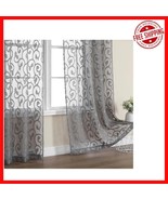 Stylish Light Filtering Sheer Curtains 40x72, 2 Panels for Living Room &amp;... - $35.34 CAD