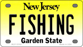 Fishing New Jersey Novelty Mini Metal License Plate Tag - $14.95