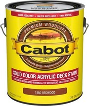 Cabot 140.0001880.007 Solid Color Decking Stain, Redwood - $1,936.56 MXN