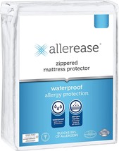 AllerEase Waterproof Allergy Protection Zippered Mattress Protector, Twin - £31.63 GBP