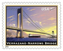 Verrazano-Narrows Bridge $5.60 Priority Mail Postage Stamp Scott 4872 - £10.43 GBP