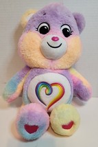 Care Bears Togetherness Bear Plush Rainbow Heart 2021 Stuffed Animal 14" - £10.65 GBP