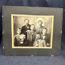 Antique Group Photograph Handsome Men In Suits Distinguished 8”x10” - $23.76