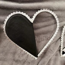   Peach Heart Evening Clutch Bag for Women Rhinestone  Purse Wedding Party Cryst - £73.78 GBP
