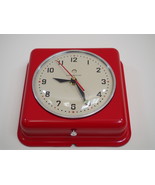 Vintage 1937-48 General Electric Red Wall Clock the &quot;Garcon&quot; 2H08 Art Deco - €107,77 EUR