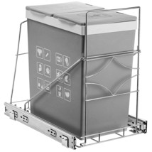 Pull Out Trash Can Under Cabinet, Adjustable Stainless Steel Under Sink ... - $45.99