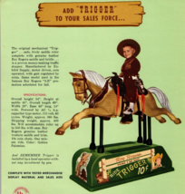 Roy Rogers Trigger Kiddie Ride Flyer Original Boy On Horse Western Cowbo... - $70.78
