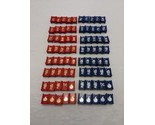 Vintage 70s Stratego Blue And Red Player Board Game Replacement Pieces - £30.96 GBP