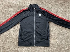 Converse All Star Zip Up Track Jacket Youth Large Black and Red - $19.99