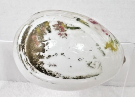 Antique Milk Glass Easter Egg w Raised Horseshoe &amp; Lettering Hand Painte... - $28.22