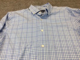 Vineyard Vines Shirt Mens Medium Blue Gingham Classic Fit Murray Button Up L/S - £11.06 GBP