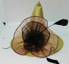 Rubies Women&#39;s Deluxe Gold Satin Costume Mini Witch Hat New w Tags - £6.90 GBP