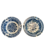 Delft Blue Pair of Ashtrays 850-1 Vintage Hand Painted Blue White Dutch ... - $22.48