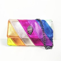 Women Wallets Purses Multi Colorful Patchwork Handbag Stitching Rainbow Bird Met - £53.16 GBP