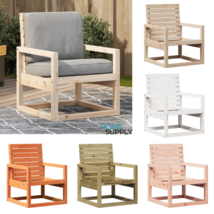 Modern Outdoor Garden Patio Balcony Wooden Pine Wood Chair Seat Furnitur... - $113.29+