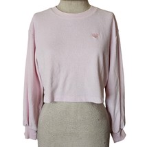 Light Pink Cropped Oversize Terry Top Size XS - £19.55 GBP