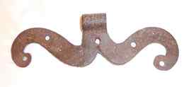 Antique Forged Wrought Iron Side Mount Mustache Hinge Southeastern Penns... - $50.00