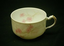 Antique Haviland Limoges France 2&quot; Footed Coffee Tea Cup Pink Cornflower a - £13.41 GBP