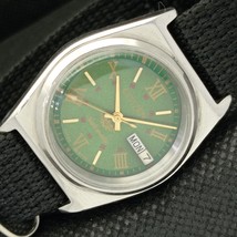 Vintage Citizen Automatic 8200 Japan Mens DAY/DATE Green Watch 551j-a303824-6 - £15.98 GBP