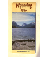 Vintage 1986 Wyoming Official State Highway Department Road Map - $10.71 CAD