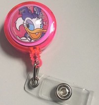 Daisy Duck Bubble Bead badge reel key card ID lanyard retractable Rn Disney - £7.61 GBP