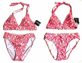 Sia Swimwear Red &amp; Cream Bandana Print Create Your Own Bikini Sizes 6-12 NWT - £18.19 GBP+