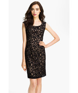 Adrianna Papell Cap Sleeve Lace Sheath Dress sz 10 NWT - $73.02