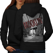 Brooklyn Vintage Fashion Sweatshirt Hoody New Yorker Women Hoodie Back - £17.52 GBP