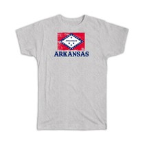 Arkansas : Gift T-Shirt Flag Distressed Souvenir State USA Christmas Coworker - £14.42 GBP