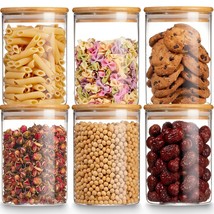 Glass Storage Jars With Airtight Bamboo Lid, 27 Oz Glass Food Storage Ja... - £33.16 GBP