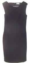 Calvin Klein Black Sleeveless Dress with Waistline Darts Sz 6 - £21.23 GBP