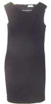 Calvin Klein Black Sleeveless Dress with Waistline Darts Sz 6 - £21.54 GBP