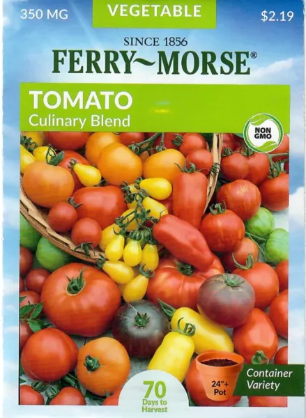 Tomato Culinary Blend Vegetable Seeds Non-Gmo - Ferry Morse 12/24 Fresh Garden - $7.90