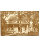 Early 1900s Two Story House w/ Boy on Porch - RPPC Real Photo Postcard AZO - £6.15 GBP