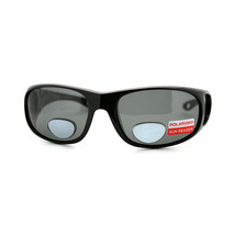 Polarized Bifocal Sunglasses Mens Rectangular Black Frame Black Lens - $22.04