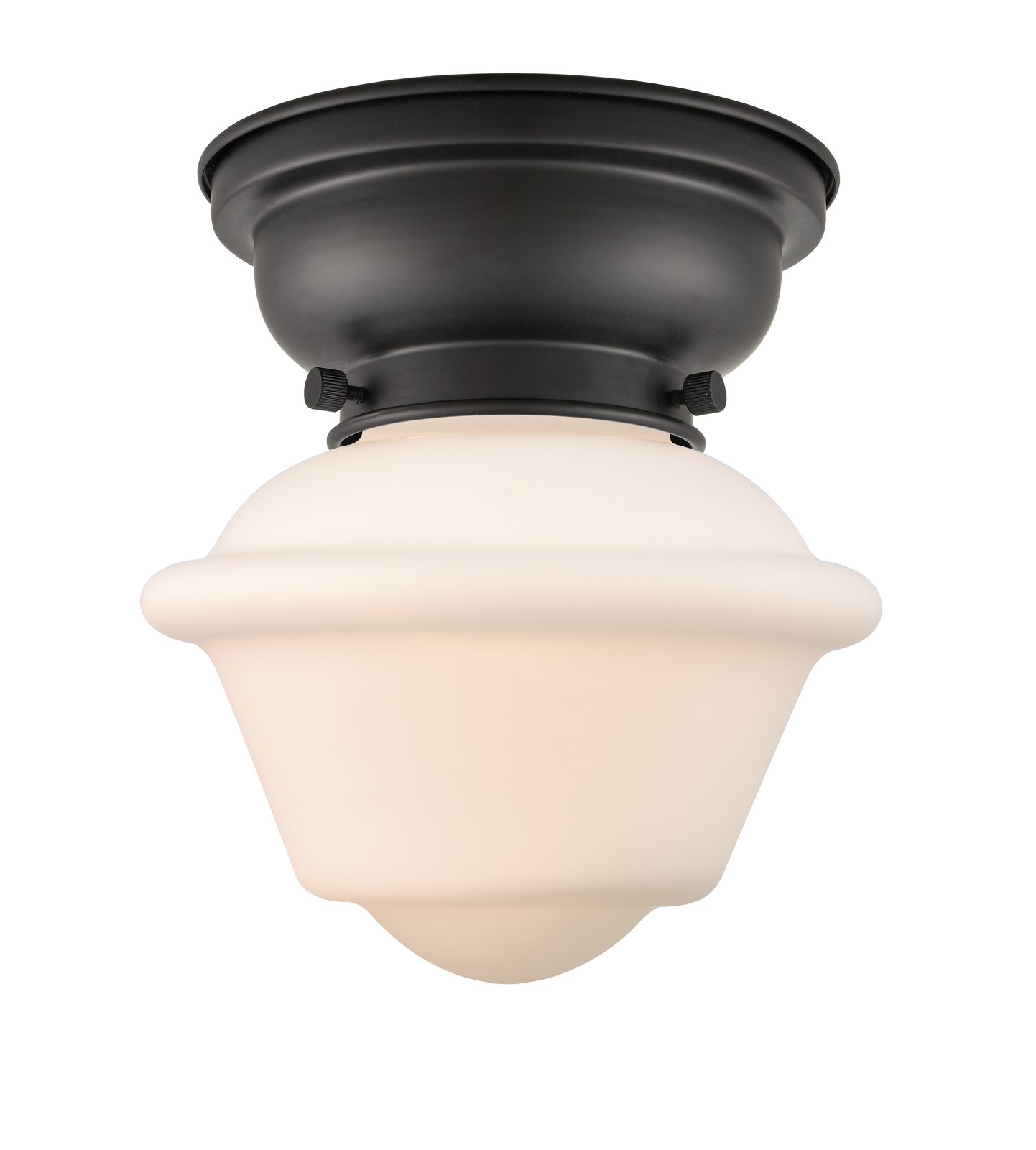 Flush Mount Oxford 7.5&quot; Matte Black Franklin Restoration Frosted 623-1F-... - $94.87