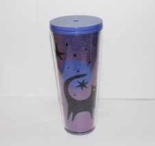 New Starbucks 2020 Halloween Black Cat Moon Stars 24oz Venti Tumbler - No Straw - £25.83 GBP