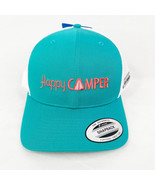 Columbia Spring Grove Happy Camper Aqua Mens Womens Snapback Hat NEW - €21,63 EUR
