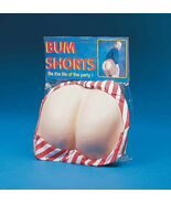 RED &amp; WHITE STRIPED BUM SHORTS FULL MOON COMICAL HALLOWEEN COSTUME ACCES... - $20.68 CAD