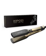 Professional Titanium Flat Iron Hair Straightener with LCD Display - $75.12