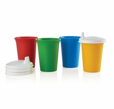 NEW Vintage Style Tupperware Child Sippy Cups &amp; Lids Bell Tumblers BPA FREE Ship - £31.28 GBP