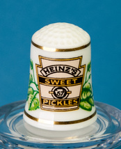 Franklin Mint Country Store Thimble Heinz&#39;s Sweet Pickles Advertising Po... - £4.71 GBP