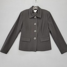 Christopher Banks Women Jacket Size 8 Black Stretch Classic Buttons Long Sleeves - £11.51 GBP