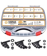Vigrue Hex Bolts Assorted Black Sae Bolt Nuts Kit, 316Pcs, Fully Threaded - $949.14 MXN
